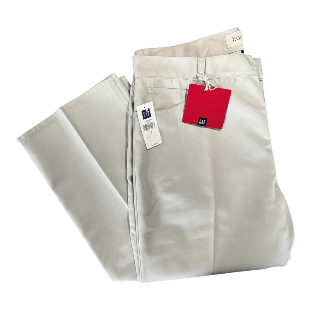 GAP Boot Cut Creased Front Jeans Khaki Pants Women size 16 NEW VINTAGE Y2K 2001